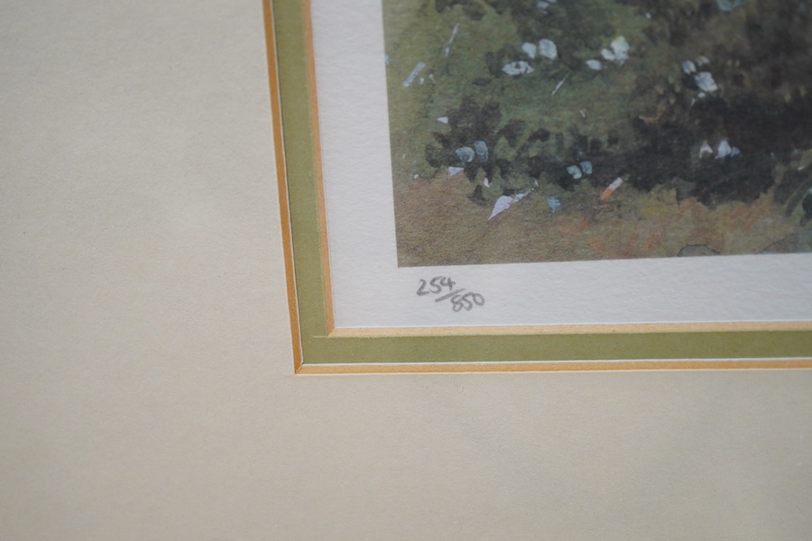 Matthew Alexander (b.1953), ‘The Mill, Rye, Sussex’, ‘Alfriston Church, Sussex’ and ‘Langstone Tide Mill, Hampshire’, set of three colour prints, each signed in pencil and limited edition of 850, together with a limited